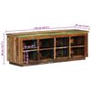 vidaXL Shoe Cabinet Brown 110 x 35 x 40 cm Solid Reclaim wood