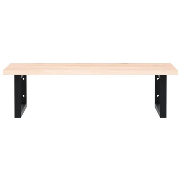 vidaXL Basin Shelf Wall Mounted Steel and Solid Wood Oak