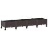 vidaXL Garden Planter with Wheels Brown 160 x 40 x 29 cm PP