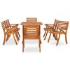 vidaXL 7 Piece Garden Dining Set 150x90 cm Solid Acacia Wood