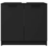 vidaXL Bathroom Cabinet Black 64.5x33.5x59 cm Engineered Wood