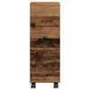 vidaXL Narrow Bathroom Cabinet with Wheels Old Wood Engineered Wood