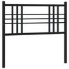 vidaXL Metal Headboard Black 107cm