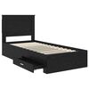 vidaXL Bed Frame with Drawer with Headboard Manual Engineered Wood