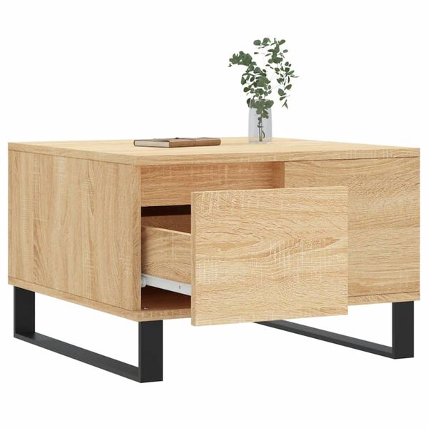 vidaXL Coffee Table Sonoma Oak 55x55x36.5 cm Engineered Wood