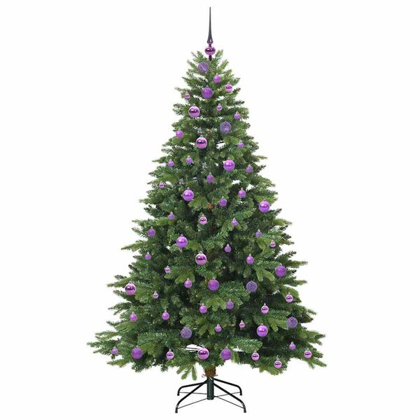 vidaXL Artificial Christmas Tree with 300 LEDs Green 180 cm PE and PVC
