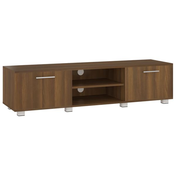 vidaXL TV Cabinet Brown Oak 140x40x35 cm Engineered Wood
