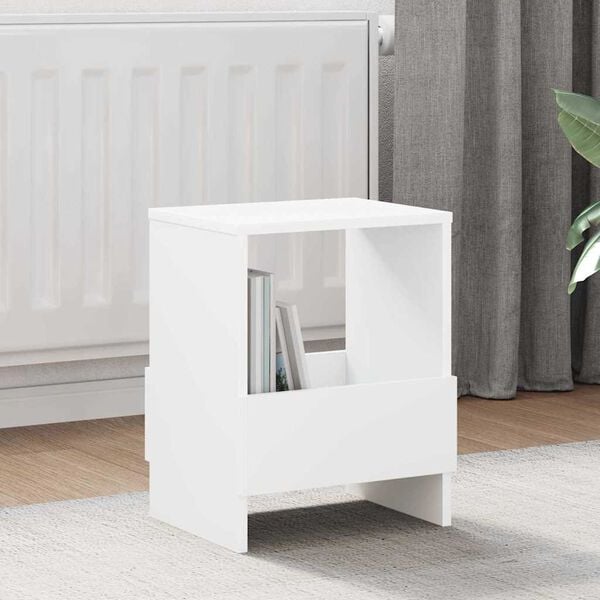 vidaXL Magazine Rack White 35 x 30 x 45 cm