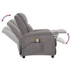 vidaXL Wing Back Massage Chair Light Grey Fabric