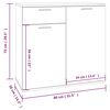 vidaXL Sideboard Smoked Oak 80x36x75 cm Engineered Wood