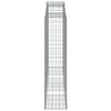vidaXL Arched Gabion Baskets 10 pcs 300x50x200/220 cm Galvanised Iron