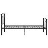 vidaXL Bed Frame without Mattress Black Metal 90x200 cm