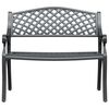 vidaXL Garden Bench 102 cm Cast Aluminium Black