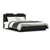 vidaXL Bed Frame without Mattress Black 120x200 cm