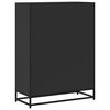 vidaXL Book Cabinet Black 80.5x35x107.5 cm Engineered Wood