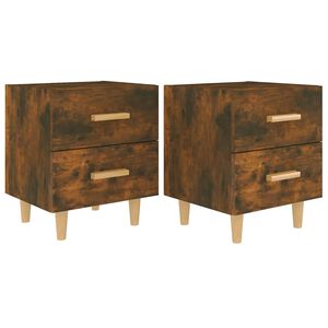 vidaXL Bed Cabinets 2 pcs Smoked Oak 40x35x47.5 cm