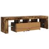 vidaXL TV Cabinet with LED Lights Smoked Oak 140x36.5x40 cm