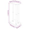 vidaXL Speaker Stands 2 pcs Silver Tempered Glass 3 Pillars Design