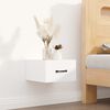 vidaXL Wall-mounted Bedside Cabinet White 35x35x20 cm