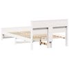 vidaXL Bed Frame with Headboard White 120 x 200 cm Engineered Wood