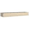 vidaXL Planter Ivory 385 x 100 x 45 cm Galvanised Steel