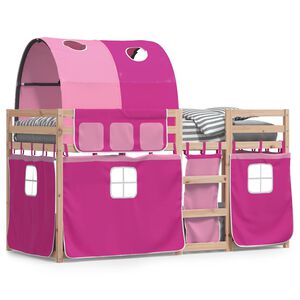 vidaXL Bunk Bed without Mattress Pink 80x200 cm Solid Wood Pine