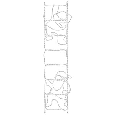 vidaXL Folding Santa on Ladder Figure with 552 LEDs 50x200 cm