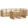 vidaXL Outdoor Sofa Set 7 pcs White Solid Acacia Wood