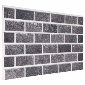 vidaXL Wall Panels 10 pcs Black and Grey 100 x 50 cm EPS Foam