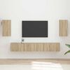 vidaXL TV Cabinet Set Wall-mounted 5 pcs Sonoma Oak Engineered Wood