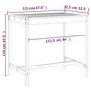 vidaXL Garden Table 121x82.5x110 cm Solid Wood Pine