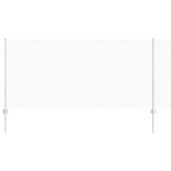 vidaXL Fence with Post Silver 1 x 50 m Steel