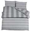 vidaXL Duvet Cover Set Light Grey 225x220 cm Cotton