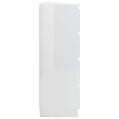 vidaXL Sideboard High Gloss White 60x35x98.5 cm Engineered Wood