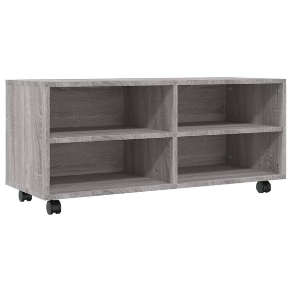 vidaXL TV Cabinet with Castors Grey Sonoma 90x35x35 cm Engineered Wood