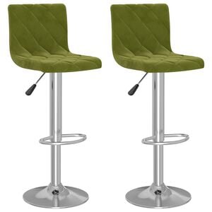 vidaXL Bar Stools 2 pcs Light Green Velvet