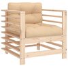 vidaXL Garden Chairs with Cushions 2 pcs Solid Wood Pine