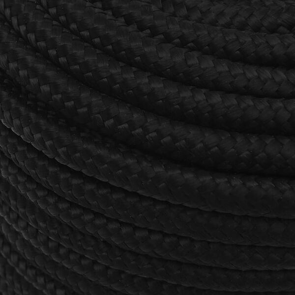 vidaXL Work Rope Black 14 mm 250 m Polyester