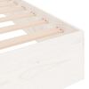 vidaXL Bed Frame without Mattress White Solid Wood 75x190 cm Small Single