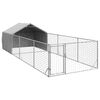 vidaXL Outdoor Dog Kennel with Run 6x2x1,5 m Galvanised Steel
