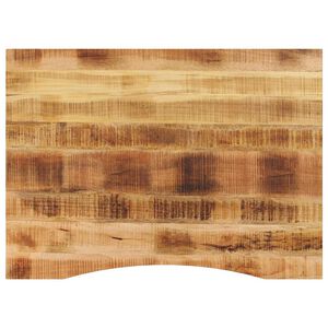 vidaXL Desk Top with Curve 110x80x2.5 cm Solid Wood Rough Mango
