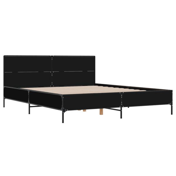 vidaXL Bed Frame without Mattress Black 120x190 cm Small Double
