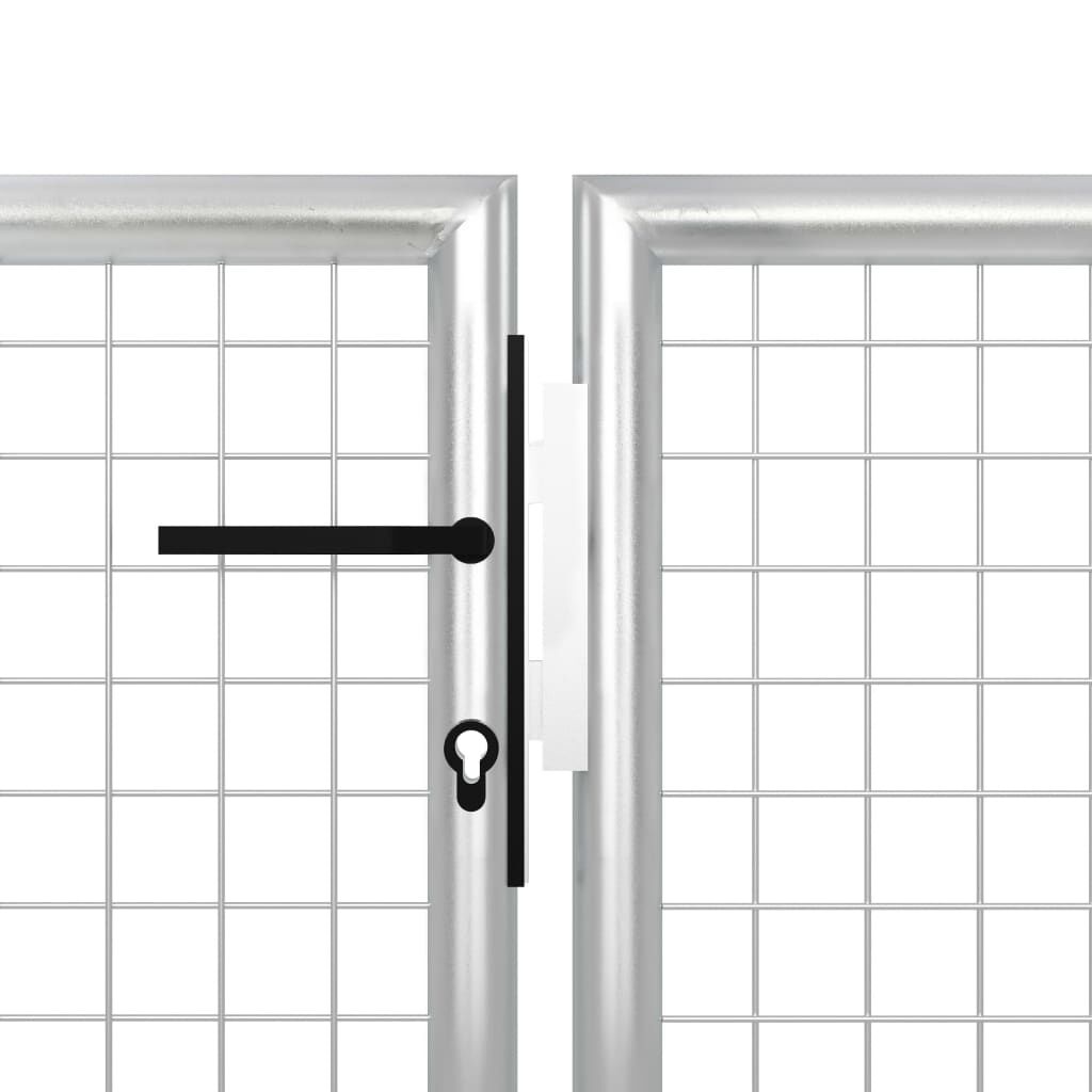 vidaXL Garden Gate Steel 500x150 cm Silver