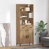 vidaXL Highboard Artisan Oak 69.5 x 34 x 180 cm Engineered Wood