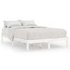 vidaXL Bed Frame without Mattress White Solid Wood 140x190 cm
