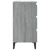 vidaXL Bed Cabinets with Metal Legs 2 pcs Grey Sonoma 40x35x69 cm