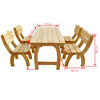 vidaXL 5 Piece Outdoor Dining Set Impregnated Pinewood