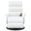 vidaXL Recliner Chair with Footrest White 98 x 71 x 106 cm PU