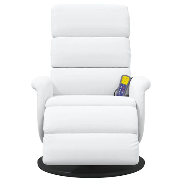vidaXL Recliner Chair with Footrest White 98 x 71 x 106 cm PU