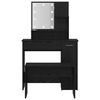 vidaXL LED Dressing Table Set 2 pcs Black Oak Engineered Wood